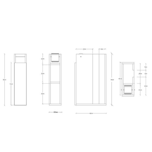 Dulap pentru baie Paper White