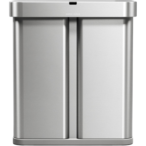 Simplehuman Bezdotykový koš s hlasovým ovládáním na tříděný odpad 58 l, nerez