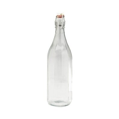 Sklenená fľaša s clip uzáverom, 1 l, 6 ks