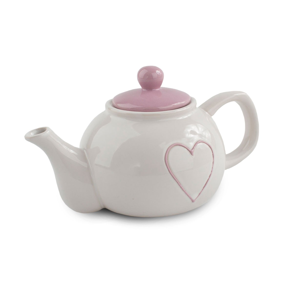 Keramická kanvička Heart 1 l, ružová