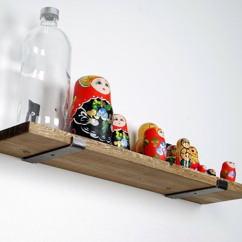 Wandregal Lam009 Black and Walnut