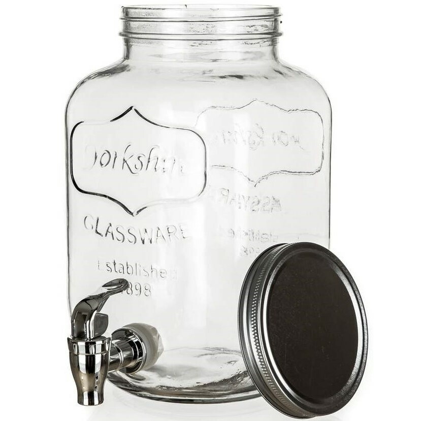 Banquet Sklenený zásobník s ventilom BRISA, 4 l