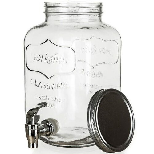 Banquet Sklenený zásobník s ventilom BRISA, 4 l
