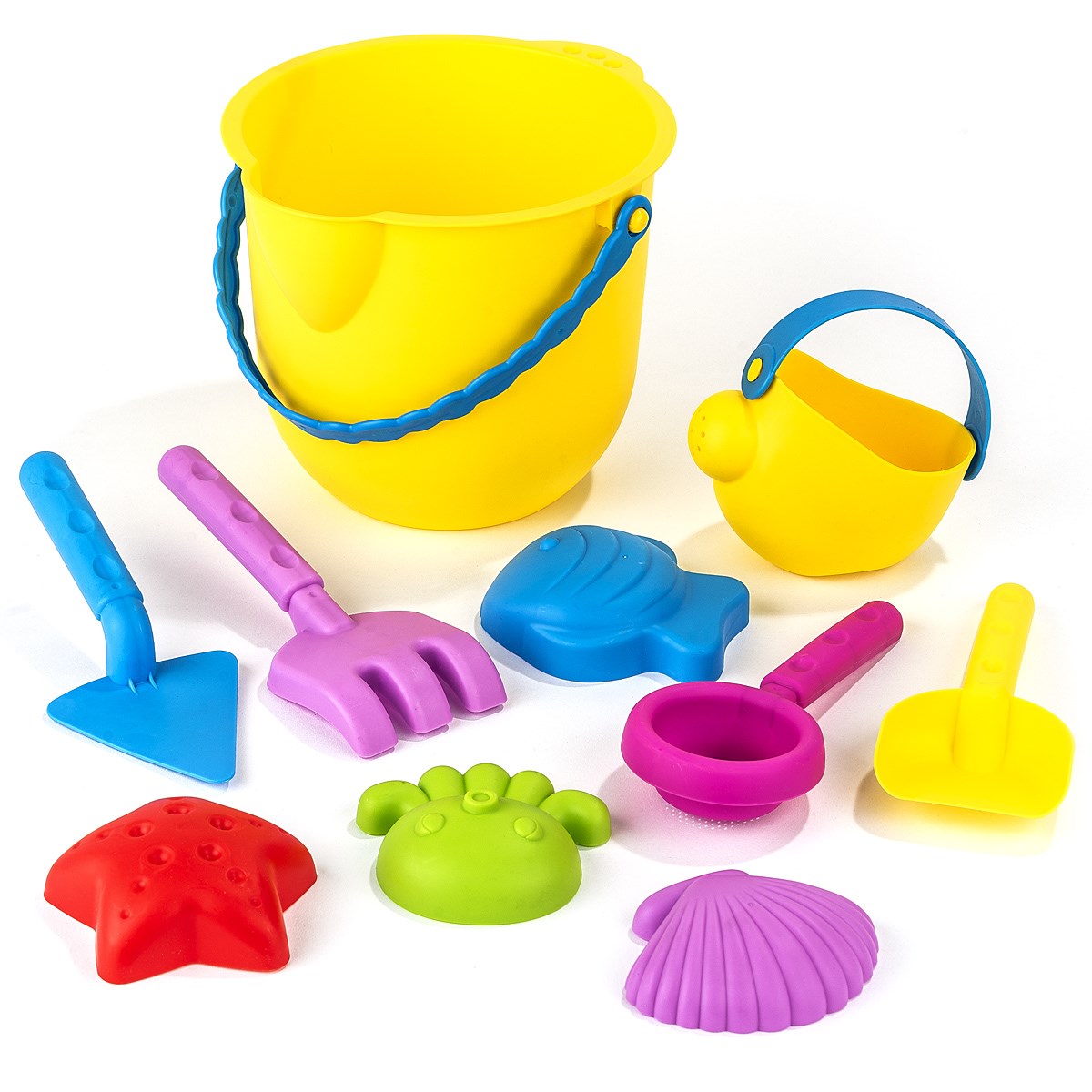 Detský plážový set Ocean 10 ks, žltá