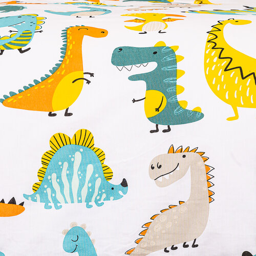 4Home Kinderbettwäsche aus Baumwolle Little Dino, 140 x 200 cm, 70 x 90 cm