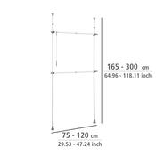 Wenko Teleskop-Kleiderstangen Herkules Basic, weiß