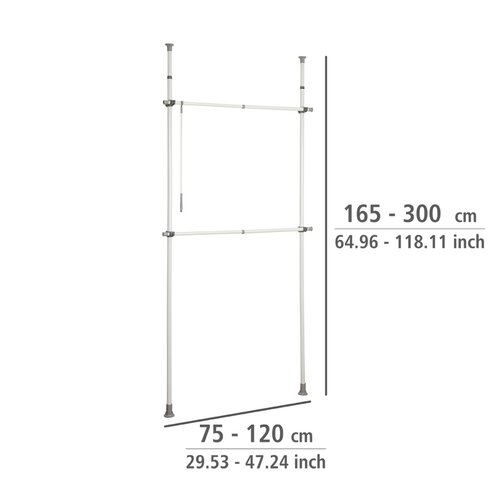 Wenko Teleskopické vešiaky Hercules Basic, biele