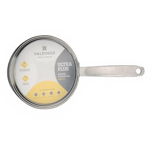 Valdinox Ultraplus rozsdamentes acél nyeles edény, 16 cm