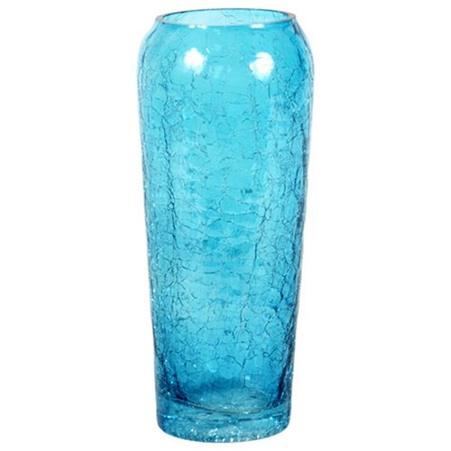 Váza sklenená modrá 8 x 19 cm