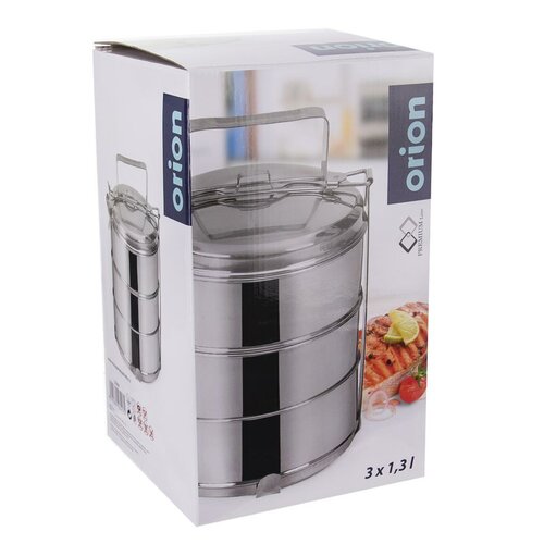 Orion Jídlonosič 3x 1,3 l, nerjaveče jeklo