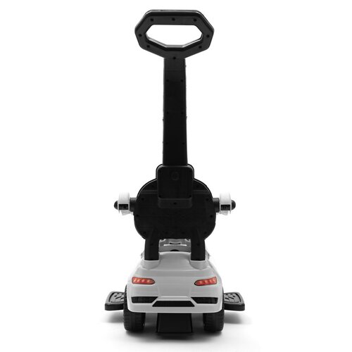 Baby Mix Detská odrážadlo so zvukom a vodiacoutyčou Racer, biela