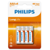 Philips Baterie AAA 1,5 V LongLife, 4 ks