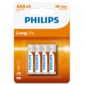 Philips AAA 1,5 V LongLife akkumulátorok, 4 db