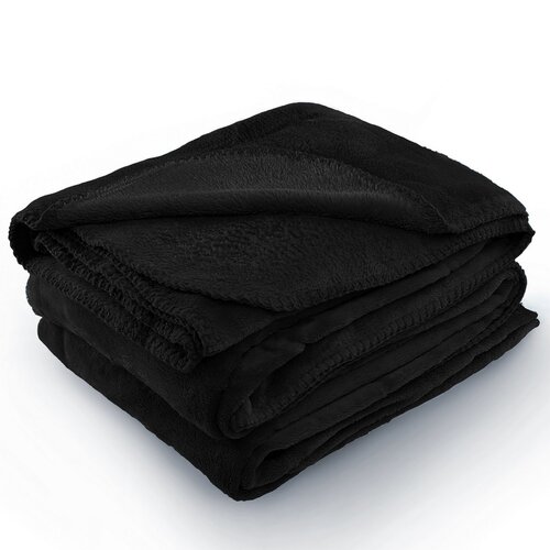AmeliaHome Tyler takaró, fekete, 150 x 200 cm