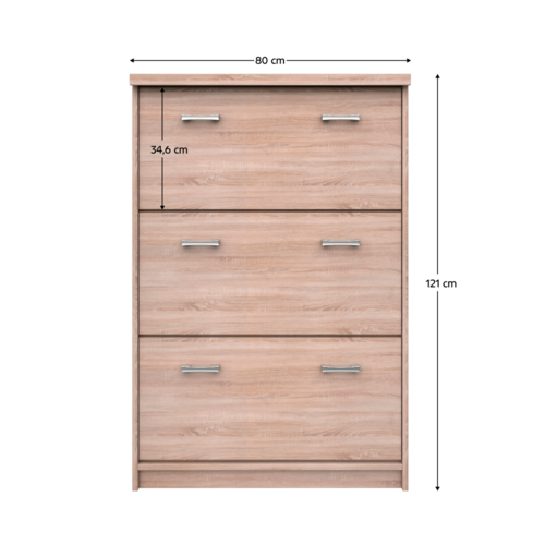 Schuhschrank TOPTY 3K Typ 24, Eiche Sonoma