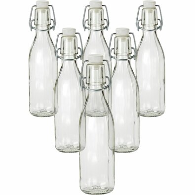 Steklena steklenica z zapiralko, 0,5 l, 6 kosov