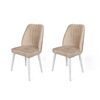 Set de scaune de sufragerie Alfa Beige and White,2 buc.