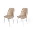 Set de scaune de sufragerie Alfa Beige and White,2 buc.