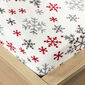 Cearșaf de pat de Crăciun 4Home Snowflakes, microflanelă, 160 x 200 cm