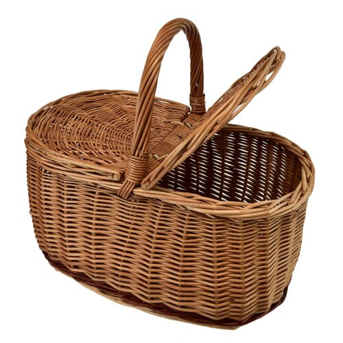 Pletena košara Piknik ovalna za avto, 45 x 30 cm