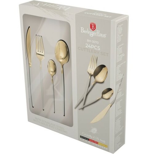 BerlingerHaus 24-teiliges Edelstahlbesteck-Set Sahara