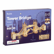 RoboTime Drevené 3D puzzle most Tower Bridge svietiace