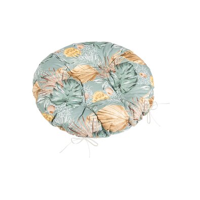 Bellatex Adéla steppelt, kerek ülőpárna Monsterarózsa sárga, 40 x 40 cm