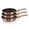 Berlinger Haus 3-częściowy zestaw patelni Rosegold Metallic Line
