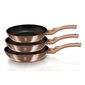 Berlinger Haus 3-częściowy zestaw patelni Rosegold Metallic Line