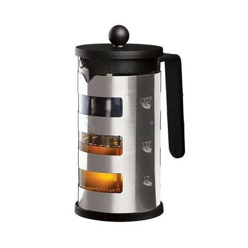 Cafetieră de ceai și cafea french press BerlingerHaus Black Silver Collection, 1 l