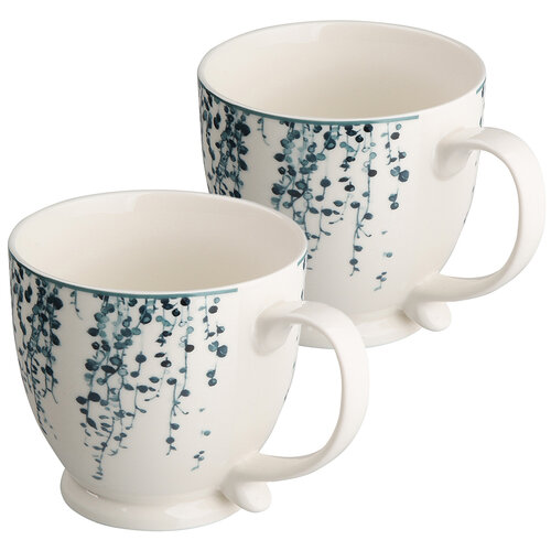 Altom Porcelánový hrnček Konfetti 480 ml, 2 ks, modrá