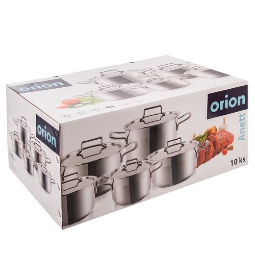 Orion 10-delni set nerjavečega posodja Anett
