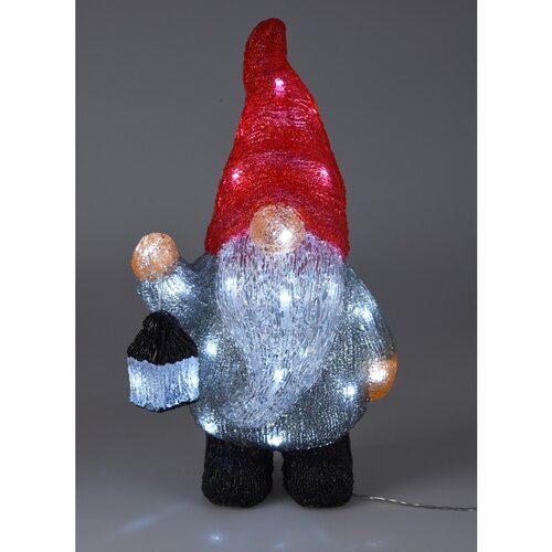 Decorațiune Elf de Crăciun cu lumină LED, 39 x 21 x 13,5 cm