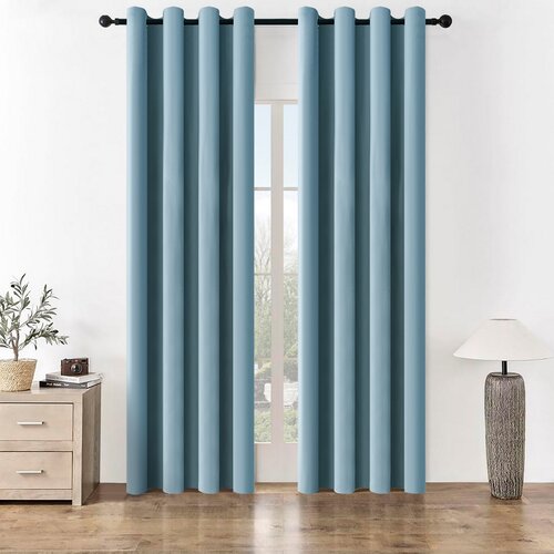 Draperie blackout 4Home Manila albastru-gri, 150 x 250 cm