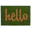 Kokosová rohožka Hello zelená, 40 x 60 cm