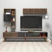 Ściana telewizyjna Milan Walnut and Black