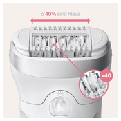 Braun Silk-épil 9-705 epilátor, strieborná