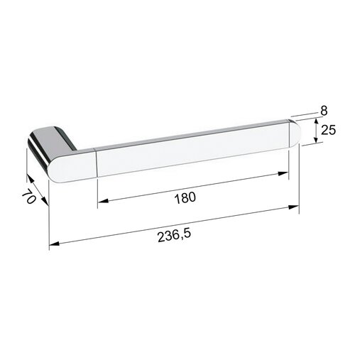 SAPHO RF006/15 Flori suport pentru prosoapedeschis, negru mat