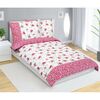 Bellatex Бавовняна постільна білизна Трояндочка рожевий, 140 x 200 см, 70 x 90 см