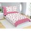 Bellatex Бавовняна постільна білизна Трояндочка рожевий, 140 x 200 см, 70 x 90 см