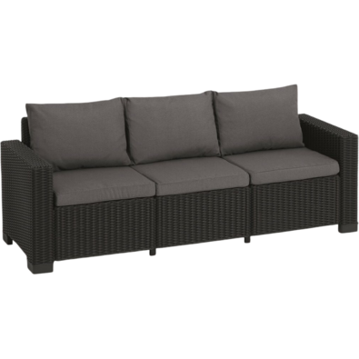 Keter Gartensofa 3-Sitzer California 199 x 68 x 72 cm, graphit