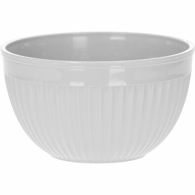 Műanyag tál, 2 l, bordázott, krémszínű