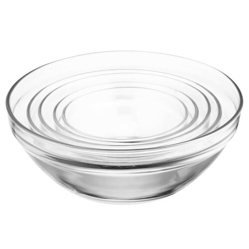 Altom Set Glasschalen mit Deckel 5 Stück, Farbmix