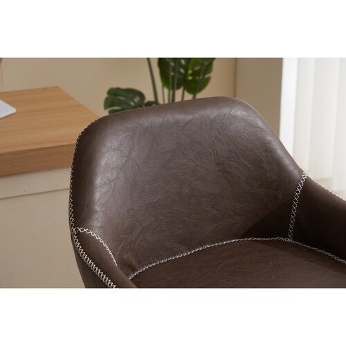 Krzesło barowe z ekoskóry B-716 BR3, brązowy