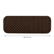 Spirella Protiskluzová podložka do vany CLASS Premium, hnědá, 36 x 97 cm