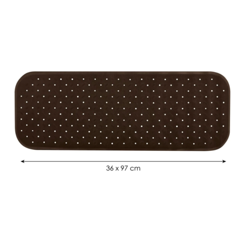Spirella Protiskluzová podložka do vany CLASS Premium, hnědá, 36 x 97 cm