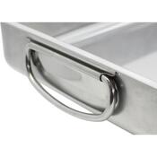 Elo 53434 Basic brytfanna ze stali nierdzewnej z rusztem do grillowania 34 x 24 x 5,5 cm