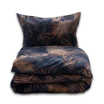 Pościel z mieszanki bawełny i lnu Wodne liście, 160 x 200 cm, 2 szt. 70 x 80 cm