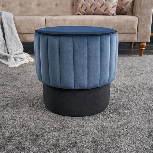 Taboret Rose Puf Blue
