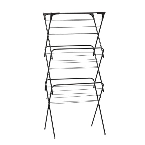 Uscător de rufe Aldotrade CAMILLA negru, 62 x 51 x 136,5 cm